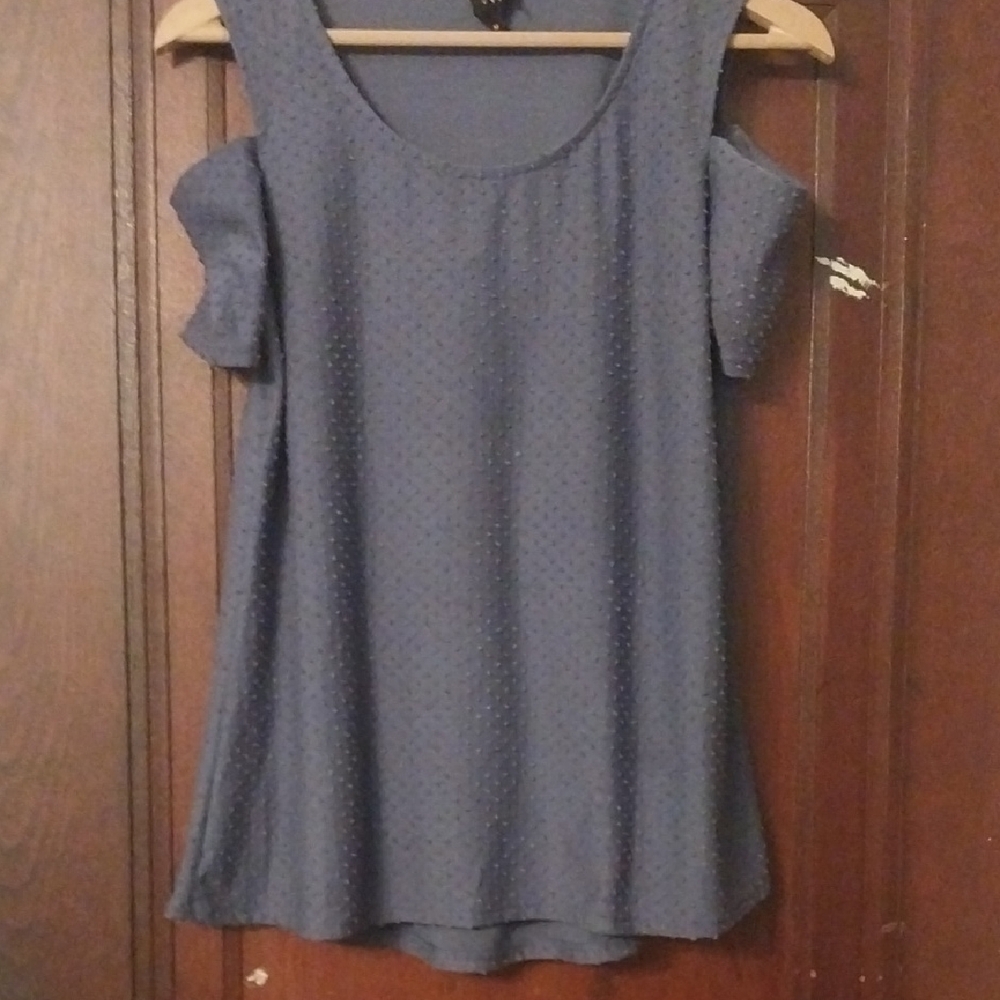 W5 Gray Cut Out Blouse